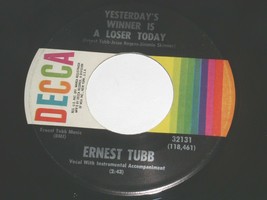 Ernest Tubb Yesterday&#39;s Winner Is A Loser Today In Jailhouse 45 Rpm Record Decca - £9.41 GBP