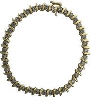 Diamond Women&#39;s Bracelet 14kt Yellow Gold 412874 - £717.72 GBP