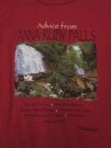 Nwot - Advice From Anna Ruby Falls Adult Size L Maroon Short Sleeve Tee - £7.85 GBP