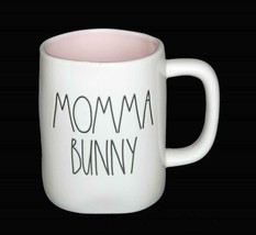 RAE DUNN Easter MOMMA BUNNY Pink Interior Coffee Mug New - $22.99