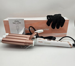 Ohuhu Tourmaline 3 Barrel Hair Waver Curling Iron with Heat Glove, 1 Inc... - £20.07 GBP