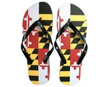 Maryland Flag Design Flip Flops X-Large Size 12-13 - €9,33 EUR