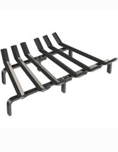 Fireplace Log Grate 24 inch Wide Heavy Duty Solid Steel Indoor Chimney Hearth - £62.66 GBP
