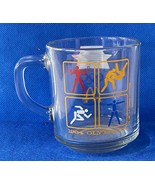 1984 Olympics Souvenir Mug, McDonalds, Clear Glass with Olympic Logos - £11.90 GBP