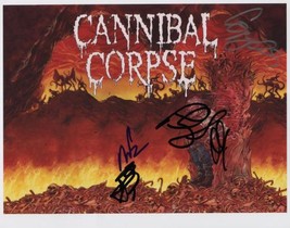 Cannibal Corpse (Band) FULLY SIGNED 8&quot; x 10&quot; Photo + COA Lifetime Guarantee - £77.08 GBP