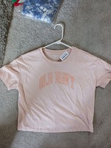 NEW Old Navy Women&#39;s Shirt Size  S PEACH Short Sleeve Crop WITH LOGO - £3.88 GBP