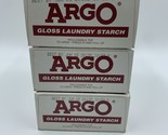 Argo Gloss Laundry Starch Easy to Use Crisp Finish 16 Oz Lot of 3 EXP. 0... - £39.95 GBP