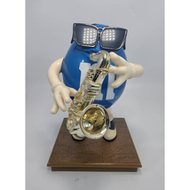 VTG 90s M&amp;M Blue Fun Candy Dispenser by Playing Saxophone Glasses Large ... - £20.24 GBP