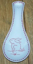 Spoon Rest Rabbit Bunny Ceramic Andrea by Sadek 8 1/2&quot; Hanging or Counter - $28.00