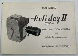 Mansfield Holiday II Zoom 8mm Movie Camera Instruction Manual 21-49 - £7.45 GBP