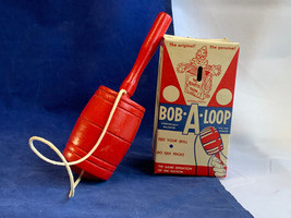 Vtg 1958 Romco Enterprise BOB-A-LOOP in Original Box Wooden Hand Skill Trick Toy - £23.70 GBP