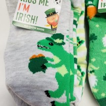 ST. PATRICKS DAY socks 6 Pairs Gnomes Clovers Leprechaun Hats Dinos Iris... - $14.84