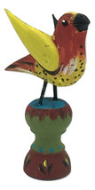 Hand Carved Colorful Finch Bird - Pennsylvania Dutch Usa Folk Art - Ben F Hoover - £314.62 GBP
