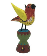 HAND CARVED COLORFUL FINCH BIRD - Pennsylvania Dutch USA Folk Art - Ben ... - £316.35 GBP