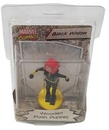 Entertainment Earth Marvel Comics Black Widow 4in Wooden Push Puppet fig... - £6.23 GBP