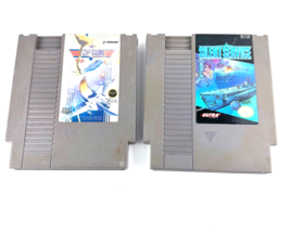 (2) Nintendo NES Video Games: Top Gun &#39;87 Konami + Silent Service &#39;89 Ultra Game - £12.65 GBP