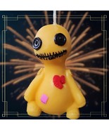 #2 Bright Yellow Voodoo Ragdoll Birthday Candle Cake Topper 3 Inch Tall - $15.00