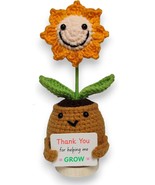 Mini Positive Crochet Sunflower Thank You for Helping Me Grow Appreciati... - $487.58 MXN