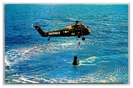 Recovery of Alan Shepard By Helecoptor NASA Chrome Postcard M20 - $6.98