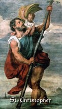 St. Christopher, Patron Saint of Travelers and Athletes, Prayer Card, 10-pack - £10.18 GBP