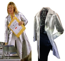 &quot;Sex the City Tribute&quot; Samantha style silver trench coat Designer Isaac Mizrahi - £101.20 GBP