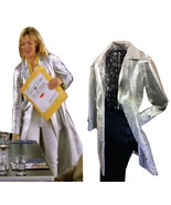 &quot;Sex the City Tribute&quot; Samantha style silver trench coat Designer Isaac ... - £101.09 GBP