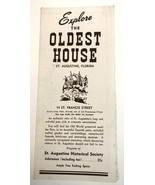 1950s Saint Augustine Florida FL Oldest House Advertising Travel Map Bro... - $11.83