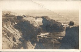 RPPC Santa Cruz CA Crown Rock and Natural Arch Ocean Cliffs Postcard V14 - £6.30 GBP