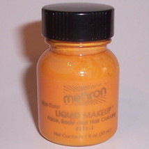 Hair and Body Makeup Glo Orange Mehron Water Washable USA 1 0z - £2.37 GBP