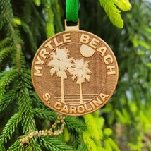 Myrtle Beach Ornament Christmas Wood Laser Cut 3&quot; South Carolina SC - $18.80