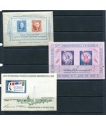 USA 3 mini souvenir Sheets Philatelic Exhibition MNH 9478 - £3.05 GBP