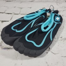 Life Guard Water Socks Swim Shoes Womens Sz 7/8 Aqua Blue Black New With Tags  - £12.57 GBP