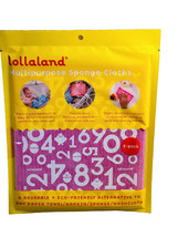 Lollaland Sponge Cloth 3 Pack Pink/Yellow/Orange-Reusable+Eco Friendly - £14.64 GBP