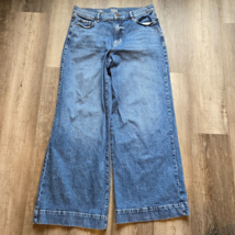 A New Approach Jeans Womens Size 14 Hight Rise Wide Leg ANA Baggy Skater... - $34.94