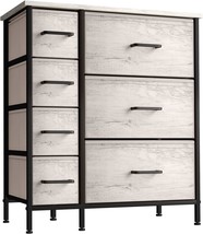 Sorbus Dresser With 7 Faux Wood Drawers, Steel Frame, Wood, And Dorm Furniture - £82.81 GBP