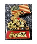 1994 World Cup USA Coca Cola American Flag Pin  - $10.87 CAD