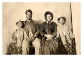 African American Civil War Soldier And His Family 4X6 Photo - £6.24 GBP