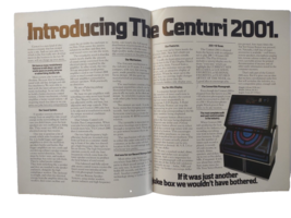 Centuri 2001 Jukebox FLYER Unused Original Phonograph Music Art Foldout ... - $21.05