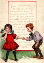 Embossed Secret Admirer Valentine Postcard - Super Cute! - $11.88
