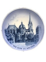 Vintage Royal Copenhagen Porcelain Aachen Cathedral Germany Souvenir Plate - $34.58 CAD