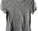 Old Navy Womens Gray T-shirt Size XS Heather Peace Sign Round Neck - $8.71