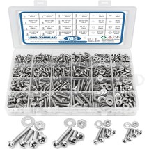 700Pcs Nuts and Bolts Assortment Kit, 4-40#6-32#8-32#10-24 Phillips Pan ... - £31.12 GBP