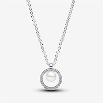 Sterling Silver Pandora Fresh Water Pearl Necklace,Proposal Gift,Gift For Her - £19.23 GBP