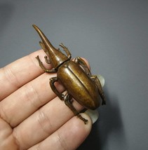 Pure Copper Simulation Beetle Tea Pet Home Office Study Desktop Decorations - £14.00 GBP