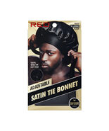 RED BY KISS ADJUSTABLE SATIN TIE BONNET X-LARGE #HD231 BLACK - $4.99