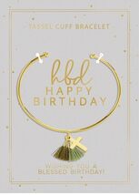 Copper Tassel Cuff Bracelet, &quot;Happy Birthday&quot;, New #AB-279-R2 - €2,57 EUR