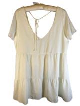 Show Me Your Mumu Womens MEDIUM White Layered Dress Tunic Top Lined - BC - £11.18 GBP