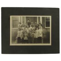 Cabinet Photo ID&#39;d Children &amp; Teacher Mystery School Location Vintage - £29.15 GBP