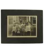 Cabinet Photo ID&#39;d Children &amp; Teacher Mystery School Location Vintage - £29.01 GBP