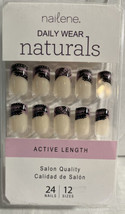Nailene Daily Wear Naturals Active Length Artificial Nails 24 Nails #22126 - £2.04 GBP